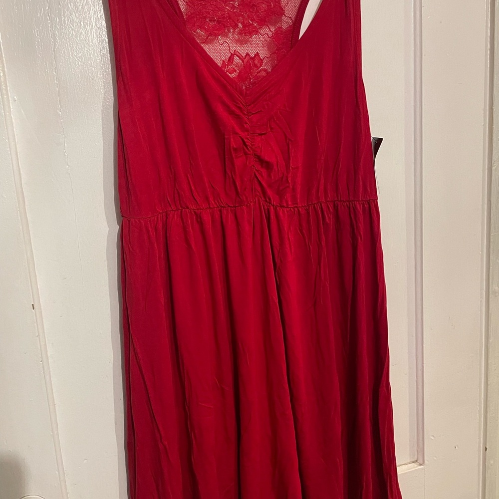 TORRID SUPER SOFT JERSEY LACE BACK SLEEP BABYDOLL GOWN
JESTER RED